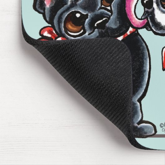 Bulldog Kiss Mousepad (Ecke)