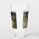Bulldog-Kissen Glas (Links)