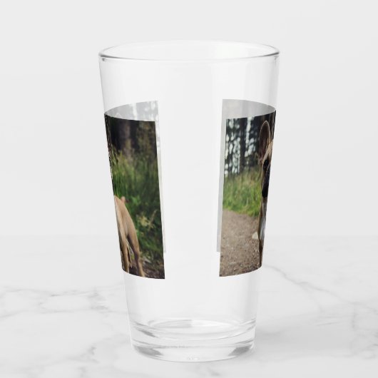 Bulldog-Kissen Glas (Links)