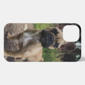 Bulldog-Kissen iPhone Hülle (Rückseite (Horizontal))