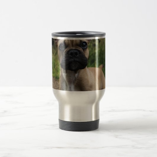 Bulldog-Kissen Reisebecher (Mittel)