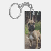 Bulldog-Kissen Schlüsselanhänger (Vorderseite links)