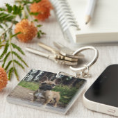 Bulldog-Kissen Schlüsselanhänger (Vorderseite rechts)