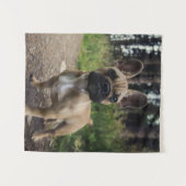 Bulldog-Kissen Wandteppich (Vorderseite (Horizontal))