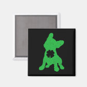 Bulldog Kleeblatt St Patrick Day Owner Frenchie Do Magnet (Vorderseite/Rückseite)