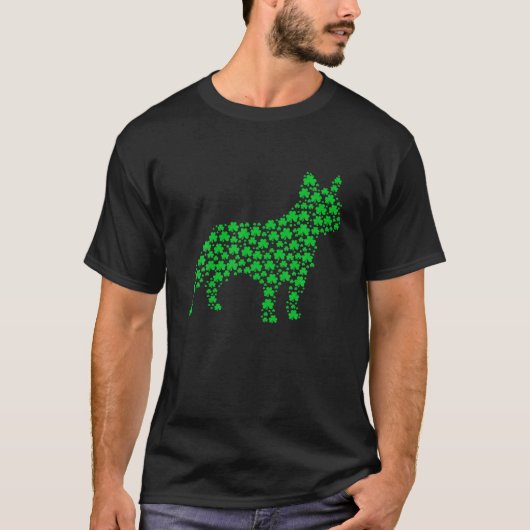 Bulldog-Kleeblatt St.Patrick's Day Puppy T-Shirt (Vorderseite)
