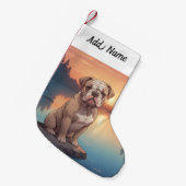 Bulldog Kleiner Weihnachtsstrumpf (Vorderansicht (hängend))