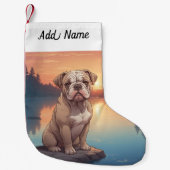 Bulldog Kleiner Weihnachtsstrumpf (Vorderseite)