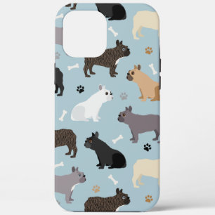 Bulldog-Knochen und Paws Blue Case-Mate iPhone Hülle