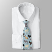 Bulldog-Knochen und Paws Blue Krawatte (Gebunden)