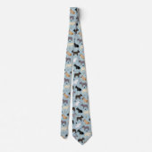 Bulldog-Knochen und Paws Blue Krawatte (Rückseite)
