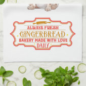 Bulldog-Koch Baking Gingerbrot Geschirrtuch (Gefaltet)