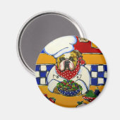 Bulldog-Koch Magnet (Vorderseite/Rückseite)
