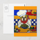 Bulldog-Koch Postkarte (Vorne/Hinten)