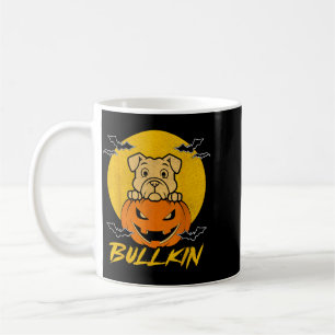 Bulldog Kürbis Bullkin Lustiger Halloween-Hundefan Kaffeetasse