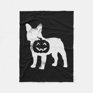 Bulldog Kürbis Fauler Halloween-Kostüm Süßer Hund Fleecedecke