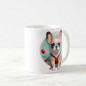 Bulldog Ladybug Pastell Papier schneiden Kunst Kaffeetasse (VorderseiteRechts)