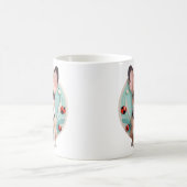 Bulldog Ladybug Pastell Papier schneiden Kunst Kaffeetasse (Mittel)