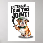 Bulldog läuft dieses Poster (Vorne)