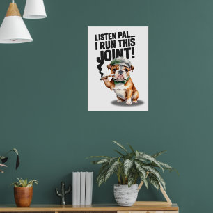 Bulldog läuft dieses Poster