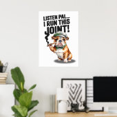Bulldog läuft dieses Poster (Heimbüro)