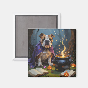 Bulldog-Laune-Halloween-Malerei Magnet