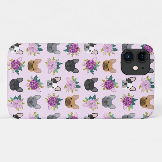 Bulldog-Lavendel Case-Mate iPhone Hülle (Rückseite (Horizontal))