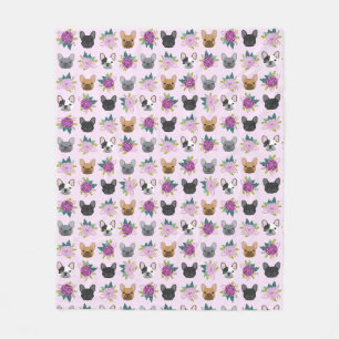 Bulldog-Lavendel-Florenz Fleecedecke