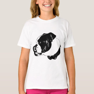 Bulldog Leck Blick Winter T-Shirt