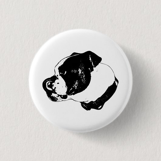 Bulldog Leck-Knopf Button (Vorderseite)