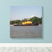 Bulldog-Leinwand Leinwanddruck (Insitu (Holzboden))