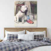 Bulldog Leinwanddruck (Insitu (Schlafzimmer))