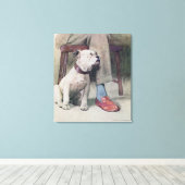 Bulldog Leinwanddruck (Insitu (Holzboden))