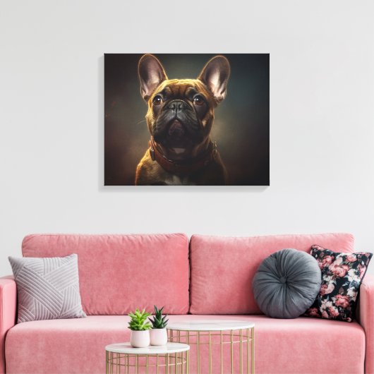 Bulldog Leinwanddruck (Insitu (Wohnzimmer))