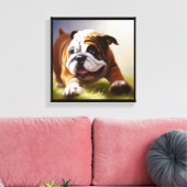 Bulldog Leinwanddruck (Insitu (Wohnzimmer))