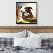 Bulldog Leinwanddruck (Insitu (Schlafzimmer))