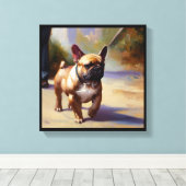 Bulldog Leinwanddruck (Insitu (Holzboden))