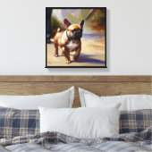 Bulldog Leinwanddruck (Insitu (Schlafzimmer))