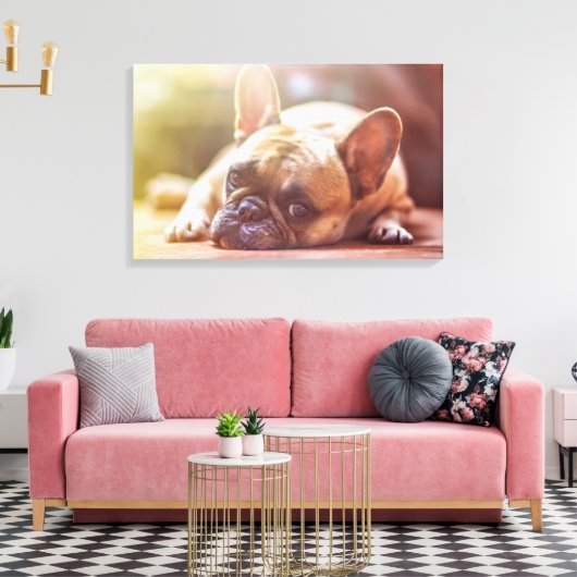 Bulldog Leinwanddruck (Insitu (Wohnzimmer))