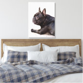 Bulldog Leinwanddruck (Insitu (Schlafzimmer))