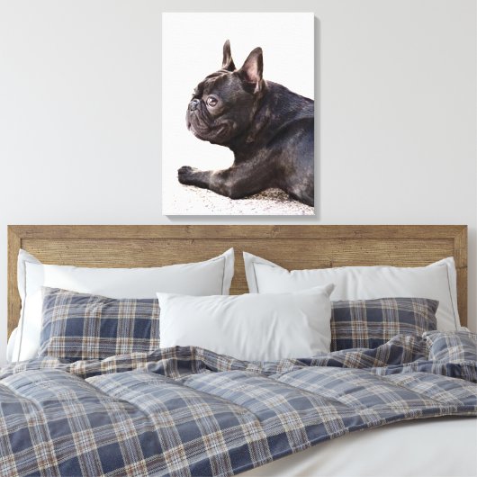 Bulldog Leinwanddruck (Insitu (Schlafzimmer))