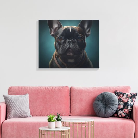 Bulldog Leinwanddruck (Insitu (Wohnzimmer))