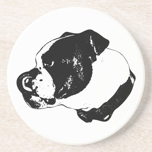 Bulldog Lick Stone Coaster Getränkeuntersetzer (Vorne)