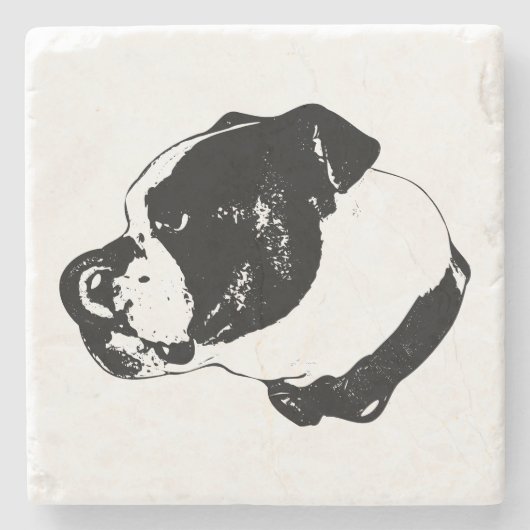 Bulldog Lick Stone Untersetzer (Vorderseite)