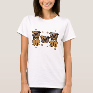 Bulldog Liebe Grafisches T-Shirt - Niedliches Hund