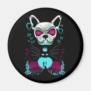 Bulldog Liebe Halloween Pumpkin-Geschenk Magnet