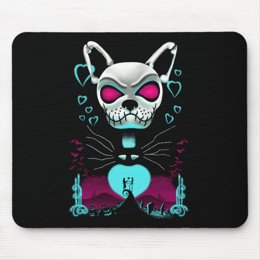 Bulldog | Liebe Halloween Pumpkin-Geschenk Mousepad (Vorne)