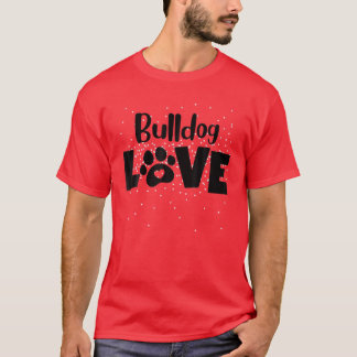 Bulldog Liebe Paw T-Shirt