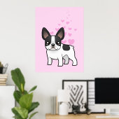 Bulldog-Liebe Poster (Heimbüro)