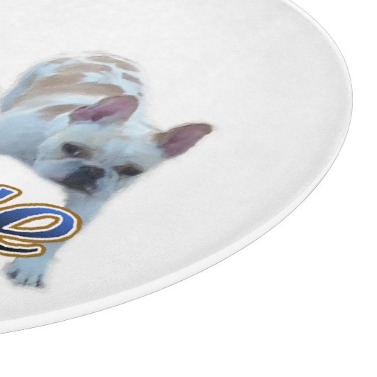 Bulldog-LIEBE Schneidebrett (Ecke)